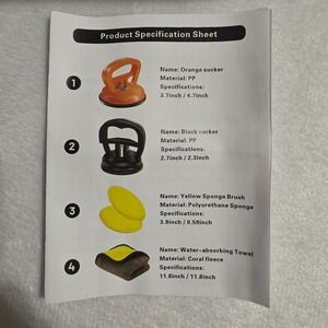 One Nice Automotive‎ Dent Puller Suction Cup Kit Glass Lifter 5 Piece Set NEW